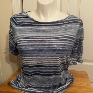 blue striped shirt
